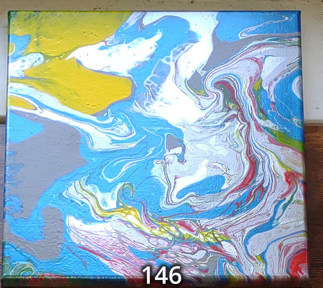 An 12x12 paint pour piece